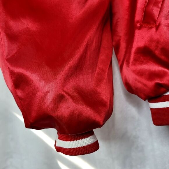 Vintage 1991 Dart Tech & NTS Omaha Nebraska Hartwell Satin Jacket Size Large - Picture 6 of 12